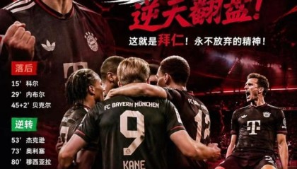 kaiyun-从0-3到4-3！拜仁30分钟轰4球逆转！南大王在德甲真就没有对手了